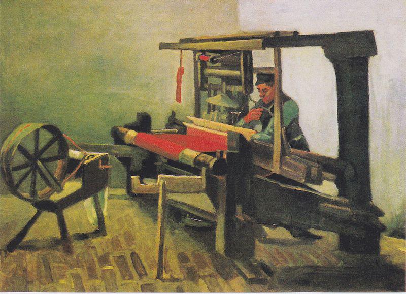 Vincent Van Gogh Weaver at the loom, with reel Spain oil painting art